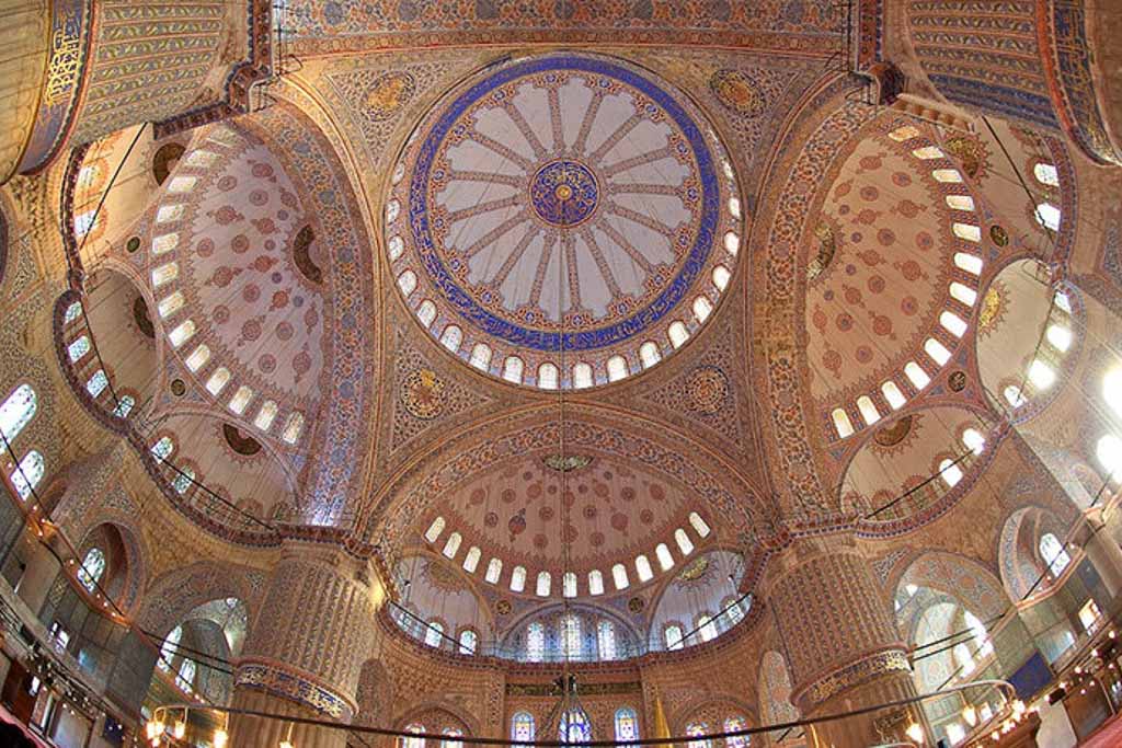 interior de la mezquita azul estambul